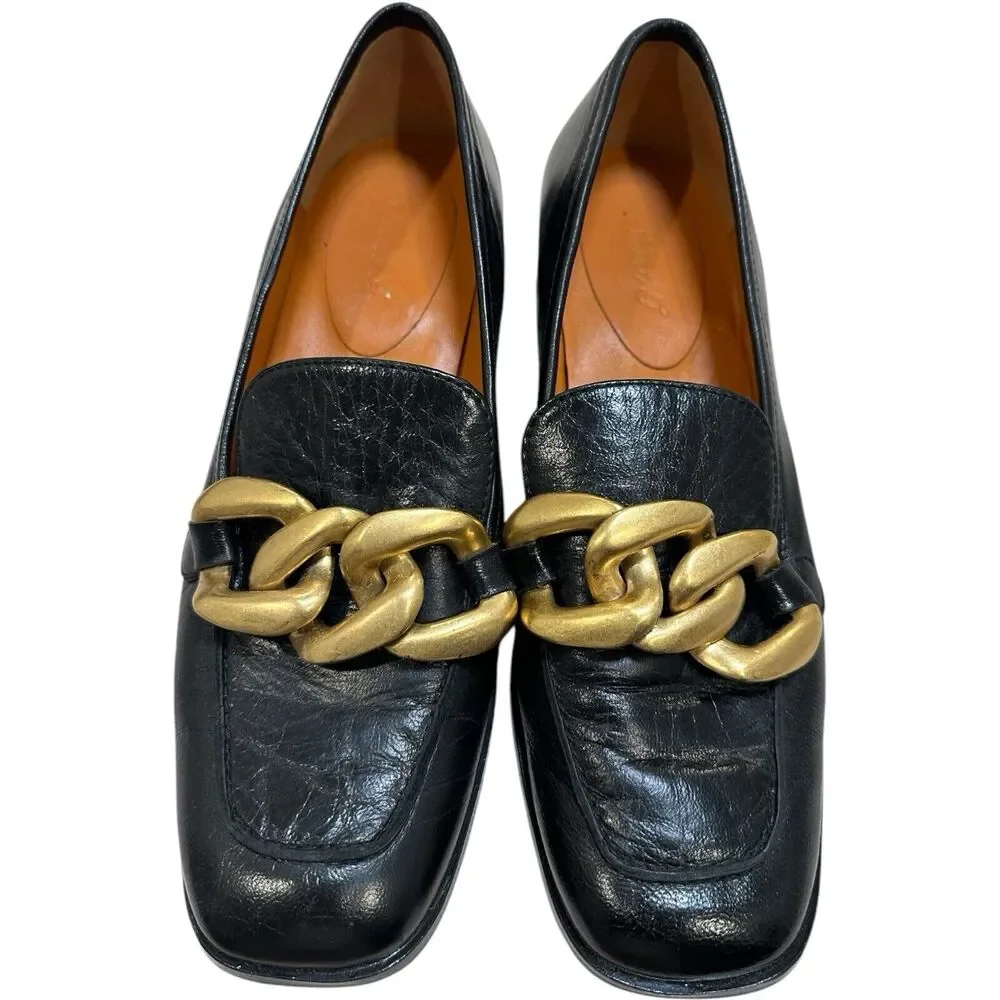 SAINT G JULIET BLACK LEATHER HANDCRAFTED Slip-on MOCCASINS Flats Sz EU 39 US 9 - Picture 2 of 10